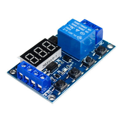 An 6-30V 1-Channel Power Relay Module with Adjustable Timing Cycle