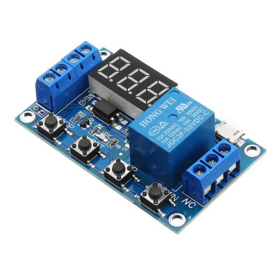 An 6-30V 1-Channel Power Relay Module with Adjustable Timing Cycle