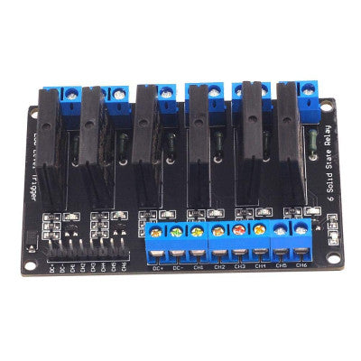 An 6 Channel 24V Relay Module Solid State Low Level SSR DC Control 250V 2A with Resistive Fuse