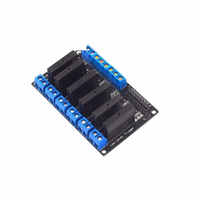 An 6 Channel 5V Relay Module Solid State Low Level SSR DC Control 250V 2A with Resistive Fuse