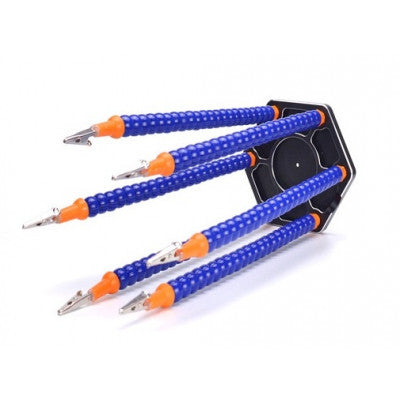 An 6 Flexible Arms Soldering Station With Swiveling Alligator Clip