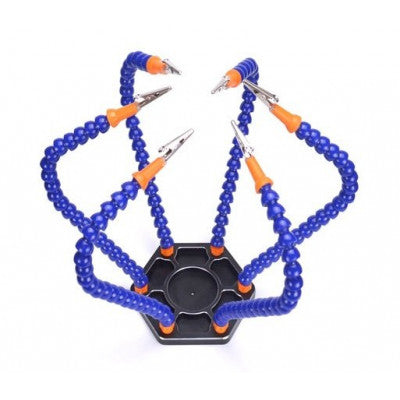 An 6 Flexible Arms Soldering Station With Swiveling Alligator Clip