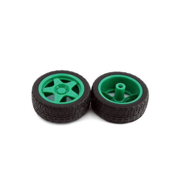 An 65mm Robot Smart Car Wheel for BO Motors (Green)