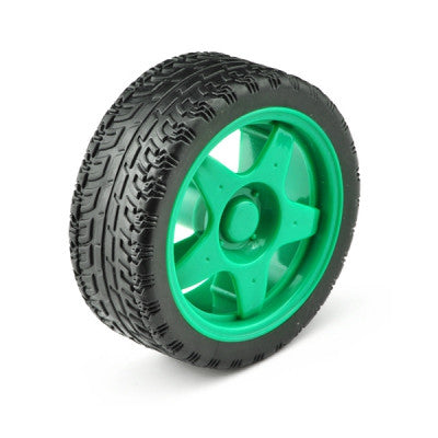 An 65mm Robot Smart Car Wheel for BO Motors (Green)