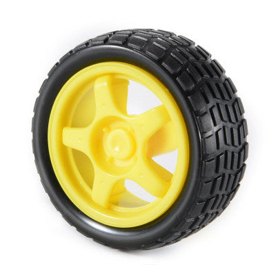 An 65mm Robot Wheel for BO Motors (Yellow)