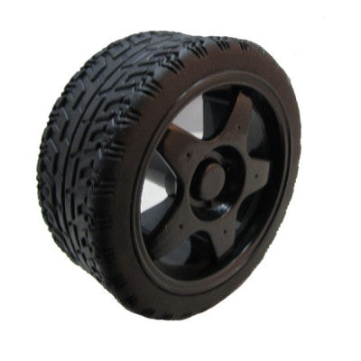 An 65mm Rubber Tyre Wheel for BO Motors-Black