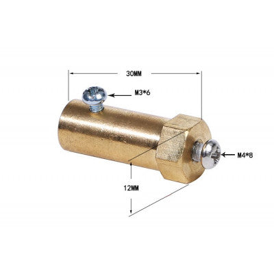 An 6mm Hex coupling for Robot Smart Car Wheel 30mm Length