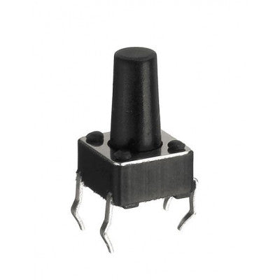 An 6x6x12mm Tactile 4 Pin Push Button Switch - 5 Pieces Pack
