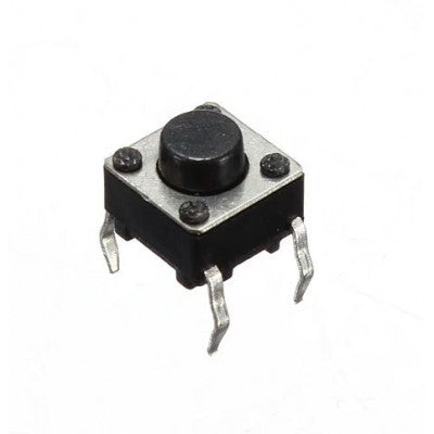 An 6x6x4.3mm Tactile 4 Pin Push Button Switch - 5 Pieces Pack