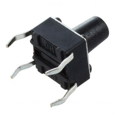 An 6x6x7mm Tactile 4 Pin Push Button Switch - 5 Pieces Pack