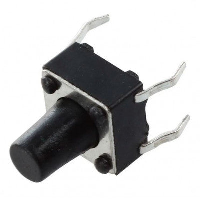 An 6x6x9mm Tactile 4 Pin Push Button Switch - 5 Pieces Pack