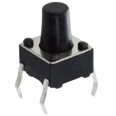An 6x6x9mm Tactile 4 Pin Push Button Switch - 5 Pieces Pack