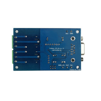 An 7-24V Modbus RTU 2 Channel RS232 Serial Relay Module