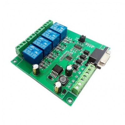 An 7-24V Modbus RTU 4 Channel RS232 Serial Relay Module