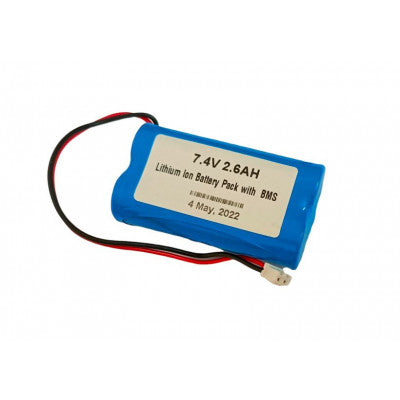 An 7.4V 2600mAH Li-ion Battery Pack Inbuilt BMS protection