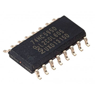 An 74595 IC  (SMD Package)- 8-bit serial-in/serial or parallel-out shift register IC