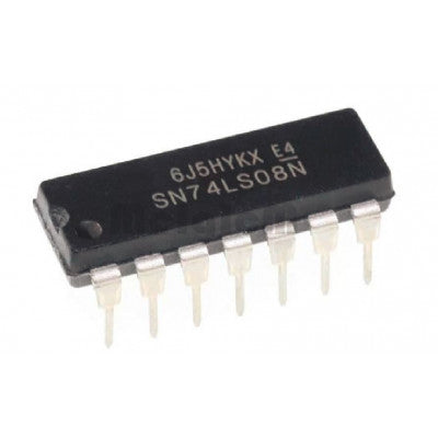 An 74LS08 Quadruple 2-Input Positive AND Gate IC (7408) DIP-14 Package