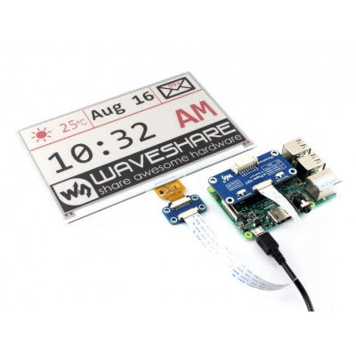 An Waveshare 7.5 inch E-Ink Paper display HAT for Raspberry Pi
