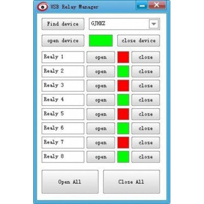 An 8 Channel 12V Relay Module USB (PC Intelligent) Control Switch