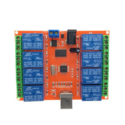 An 8 Channel 12V Relay Module USB (PC Intelligent) Control Switch