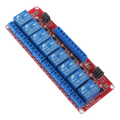 An 8 Channel Relay Module 12V High and Low Level Trigger Relay Module