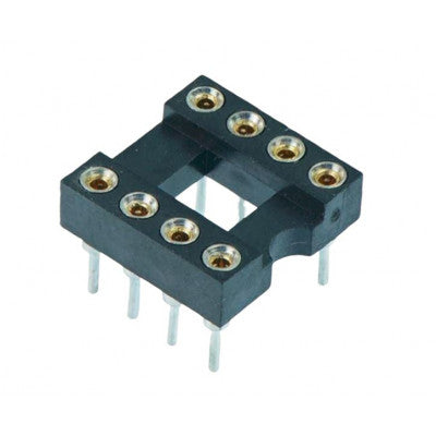 An 8 Pin Machined IC Base/Socket (Round Holes)