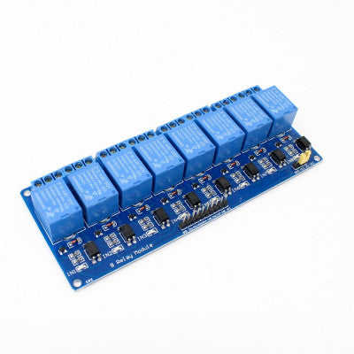 An 8 Channel 12V Relay Module with Optocoupler