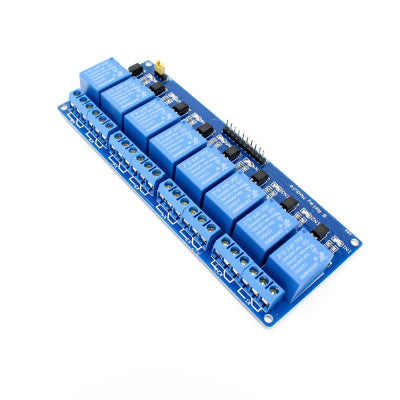 An 8 Channel 12V Relay Module with Optocoupler
