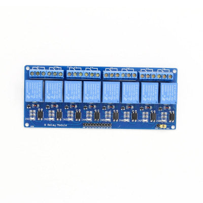 An 8 Channel 12V Relay Module with Optocoupler