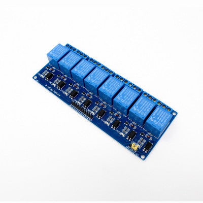 An 8 Channel 12V Relay Module with Optocoupler