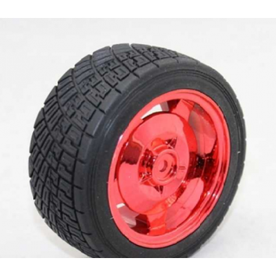 An 83MM Large Robot Smart Car Wheel - 35MM Width Surface Red