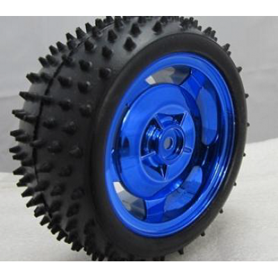 An 85MM Large Robot Smart Car Wheel - 38MM Width Surface Blue