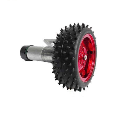 An 85MM Large Robot Smart Car Wheel - 38MM Width Surface Red/Pink