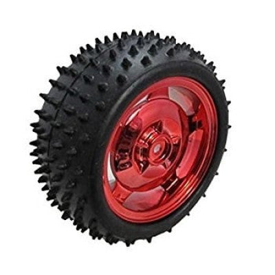 An 85MM Large Robot Smart Car Wheel - 38MM Width Surface Red/Pink