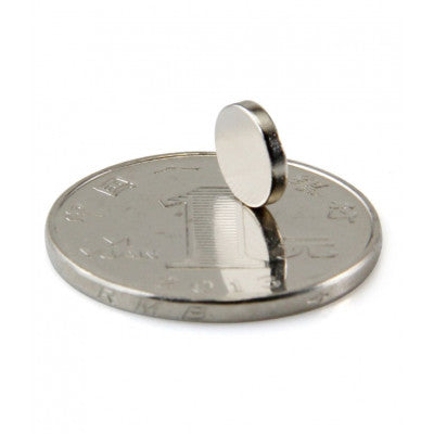 An 8mm x 1.5mm (8x1.5 mm) Neodymium Disc Strong Magnet