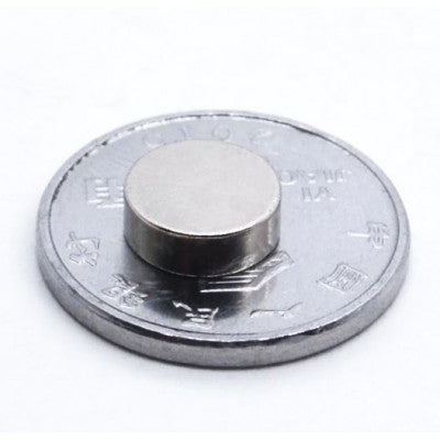 An 8mm x 3mm (8x3 mm) Neodymium Disc Strong Magnet