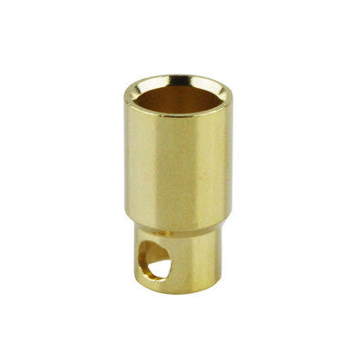 An 8mm Gold Plated Bullet Connector Female