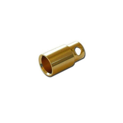 An 8mm Gold Plated Bullet Connector Female