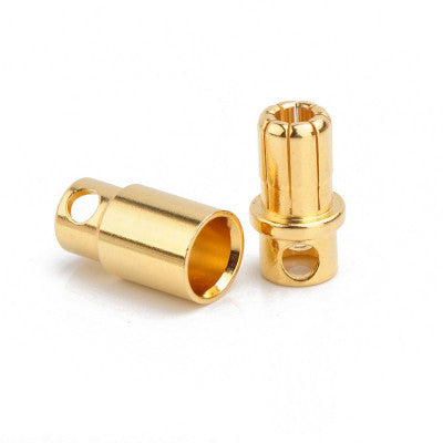 An 8mm Gold Plated Bullet Connector Male