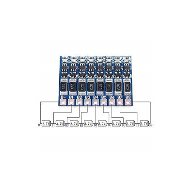An 8S 29.6V 18650 Lithium Battery Equalizer Board 33.6V Polymer Battery Equalizer Board Connector