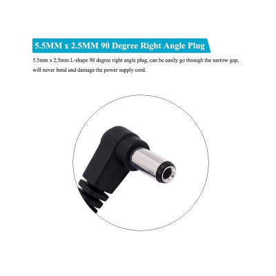 An 90 Degree DC 5.5 x 2.1mm Wire