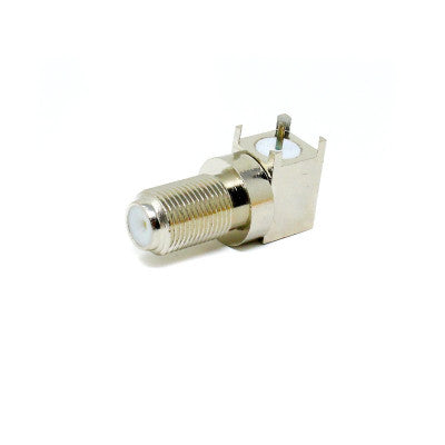 An 90 Degree F Type Connector Female Bulkhead For PCB Mount