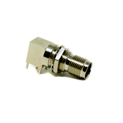 An 90 Degree TNC Connector Female PCB Mount Through Hole Threaded Custom