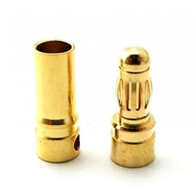 An PolyMax 3.5mm Gold Male-Female Connectors 1 PAIR - 2 Pieces Pack