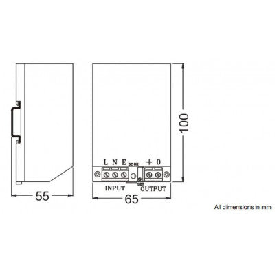 An G31-24-24 Shavison SMPS - 24V 1A - 24W DIN Rail Mountable Metal Power Supply