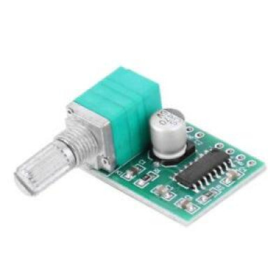 An PAM8403 Mini 5V Audio Amplifier Board with Switch Potentiometer