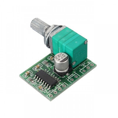 An PAM8403 Mini 5V Audio Amplifier Board with Switch Potentiometer