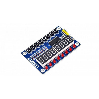 An TM1638 8-Bit Button Digital LED Display Module