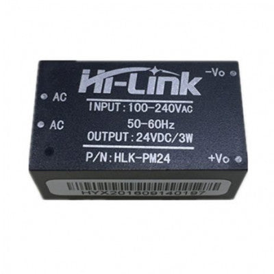 An HLK-PM24 Hi-Link 24V 3W AC to DC Power Supply Module