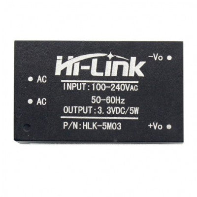 An HLK-5M03 Hi-Link 3.3V 5W AC to DC Power Supply Module